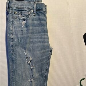 Women's Blue Distressed Jeans